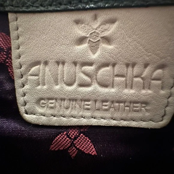 Anuschka Hand Painted Leather Lion Crossbody Wallet Clutch Artisan Black Multi - Picture 9 of 14